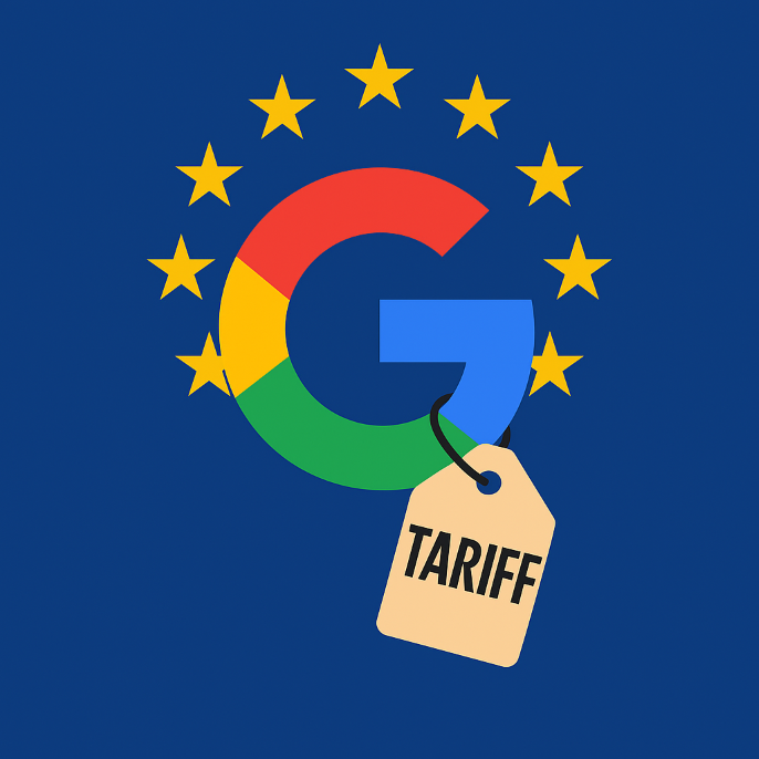 Will the EU impose new or increased tariffs or taxes on Alphabet companies (i.e., Google) before 1 June 2025?